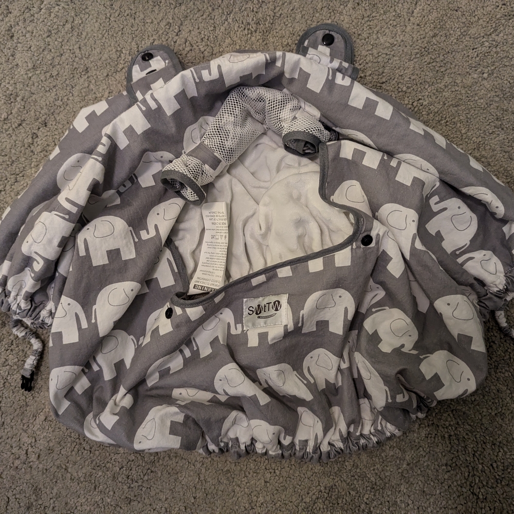 Gray Elephant Car Seat Cover